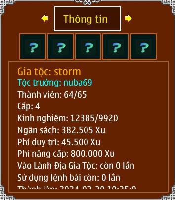 📊 Tổng Hợp Xu Và Kinh Nghiệm Nâng Cấp Gia Tộc NSO
