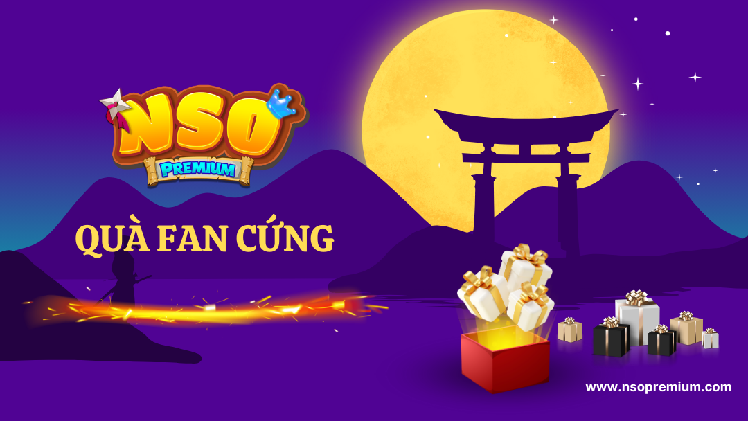 Quà Fan Cứng NSO PREMIUM 10m Yên 1000 Lượng 10 Đá cấp 9 X1 Gậy thời trang trái tim (3 ngày)